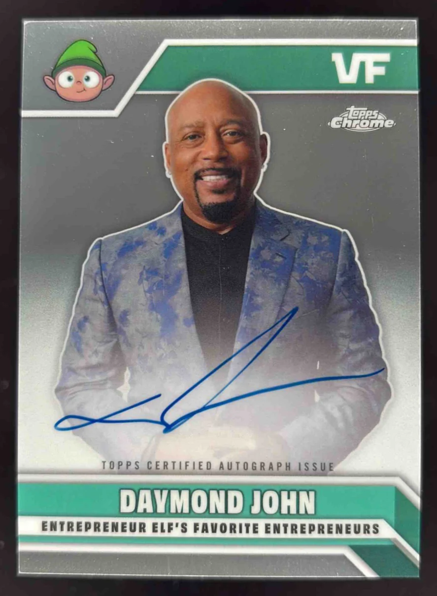 2025 Topps Chrome VeeFriends Entrepreneur Elf's Favorite Daymond John Auto