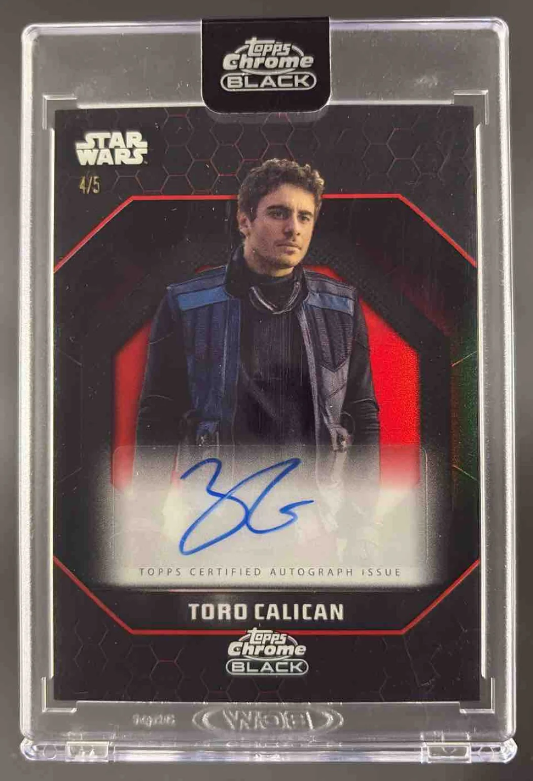 2024 Topps Chrome Black Star Wars Dark Side Red Jake Cannavale Auto /5