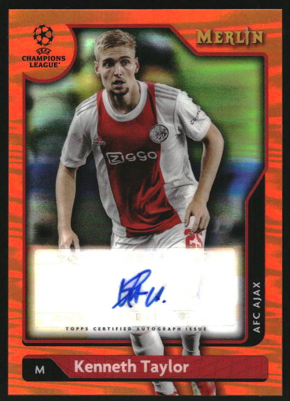2021-22 Merlin UEFA Champions League Autographs Orange Kenneth Taylor Auto /25