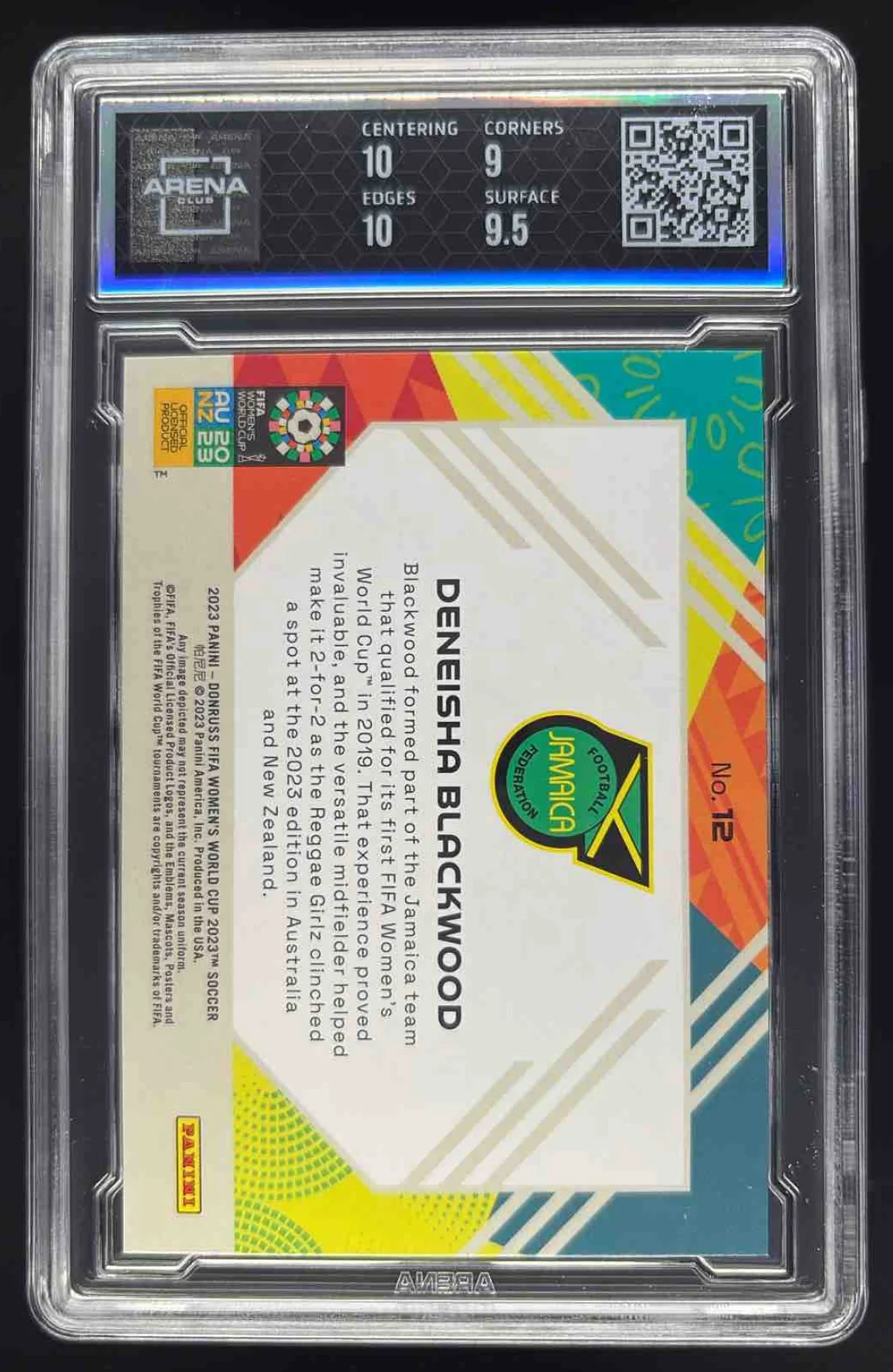 2023 Donruss FIFA Women's Field Vision Gold Deneisha Blackwood /10 Arena 9.5 - Image 2