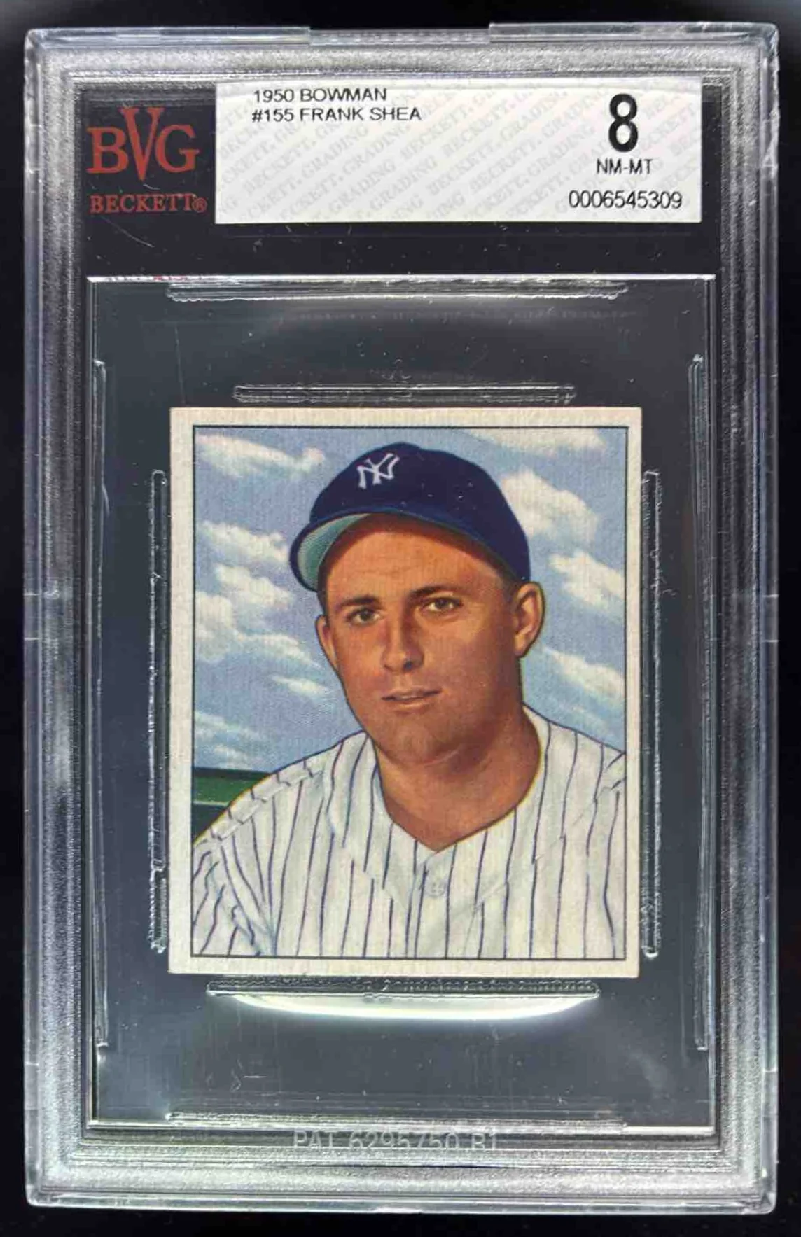 1950 Bowman #155 Frank "Spec" Shea BGS 8