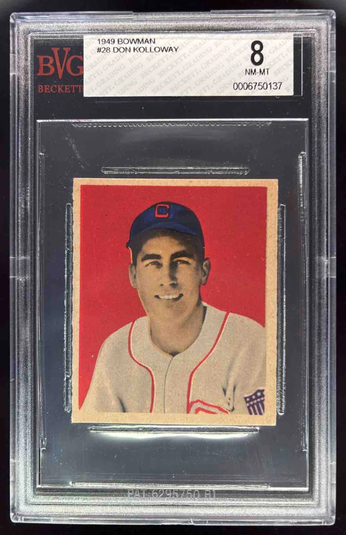 1949 Bowman #28 Don Kolloway RC BGS 8