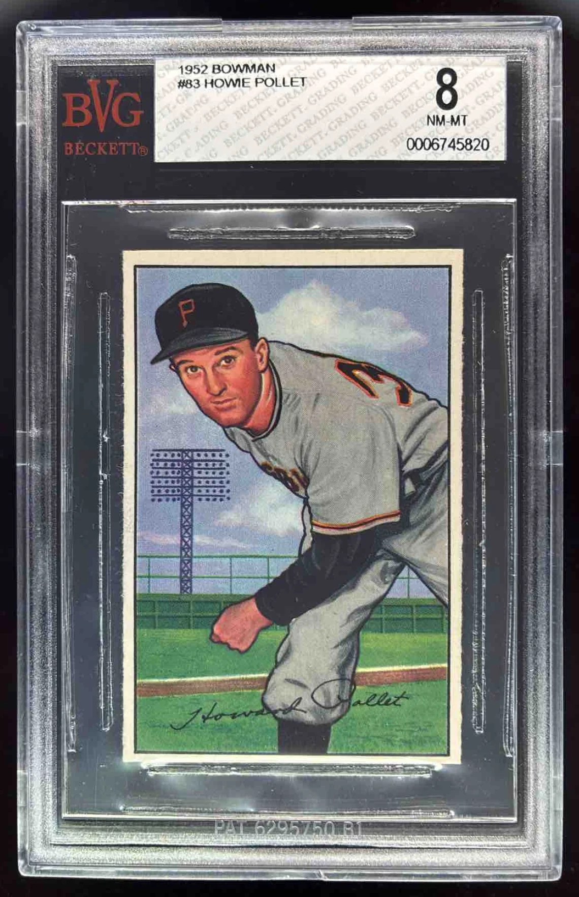 1952 Bowman #83 Howie Pollet BGS 8
