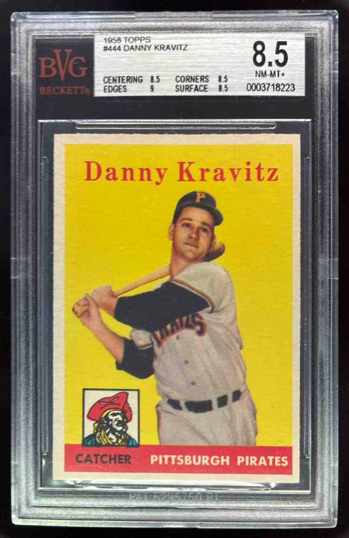 1958 Topps #444 Danny Kravitz BGS 8.5