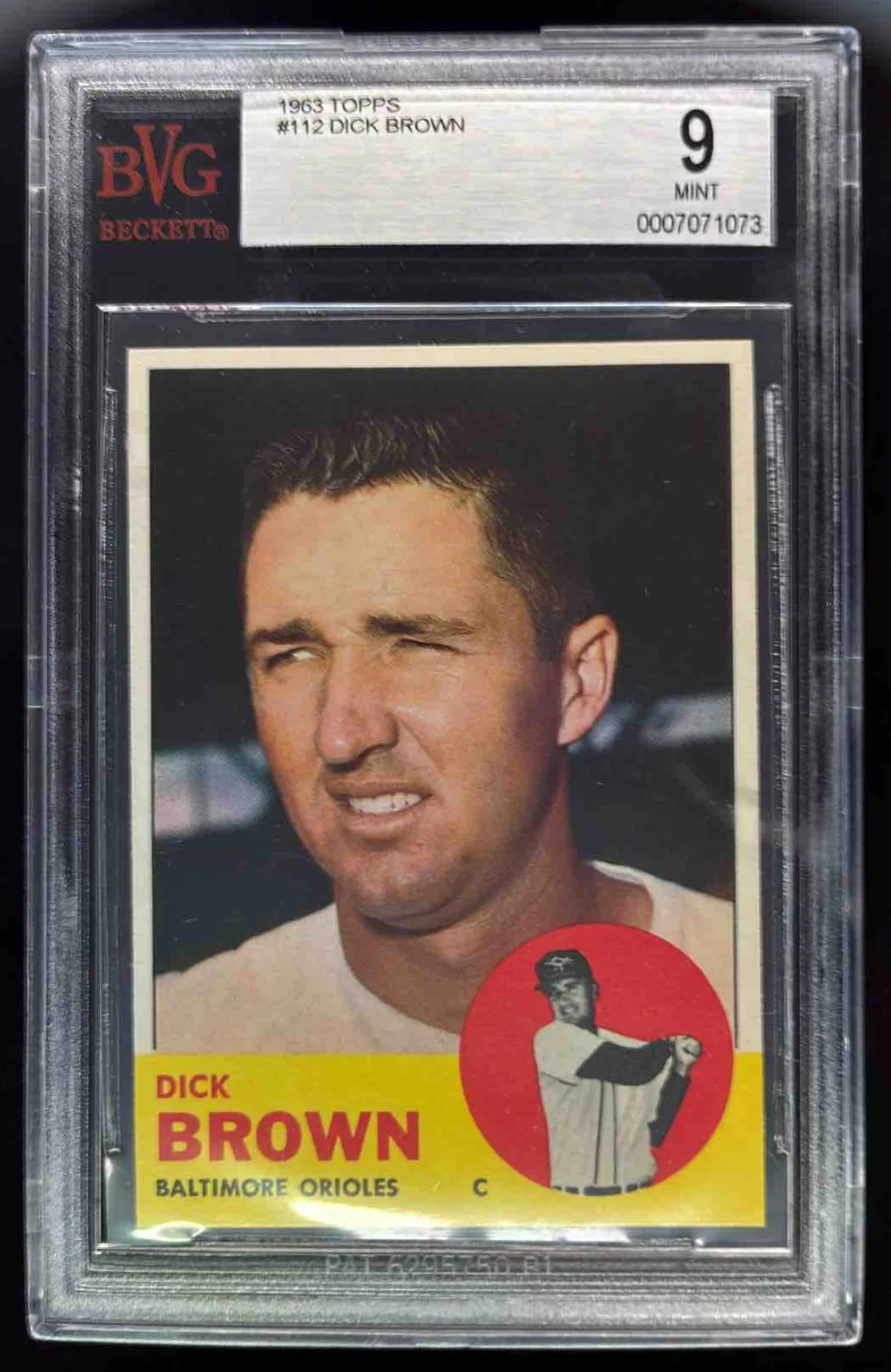 1963 Topps #112 Dick Brown BGS 9