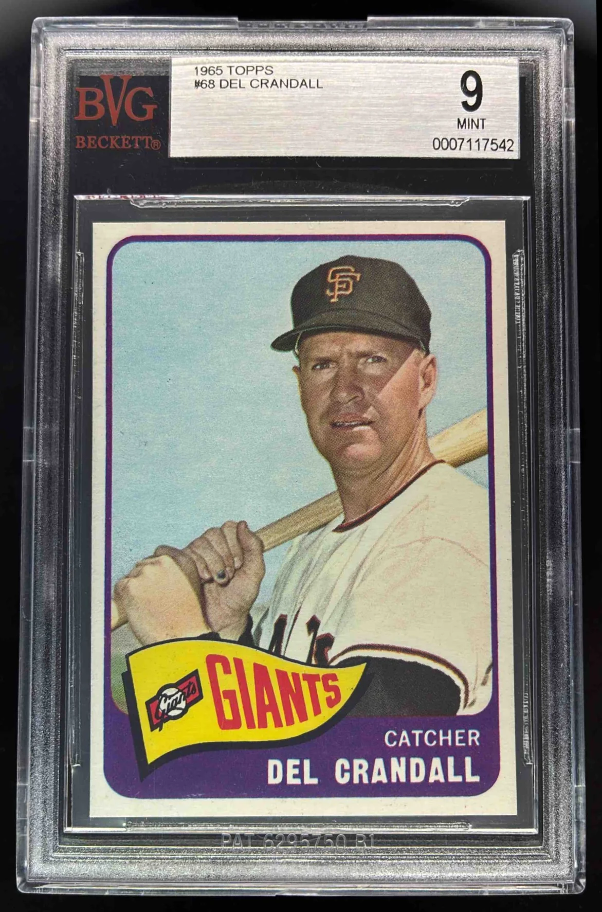 1965 Topps #68 Del Crandall BGS 9