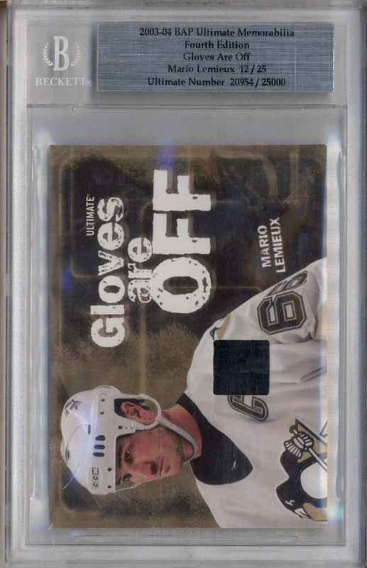 2003-04 BAP Ultimate Gloves are off Mario Lemieus /25