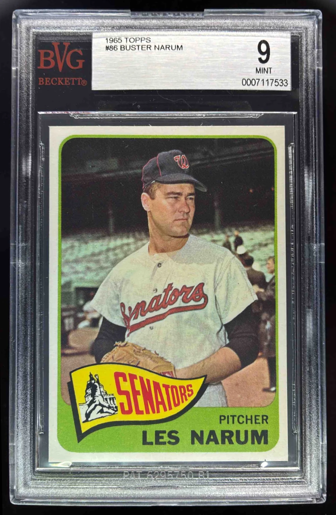 1965 Topps #86 Buster Narum BGS 9