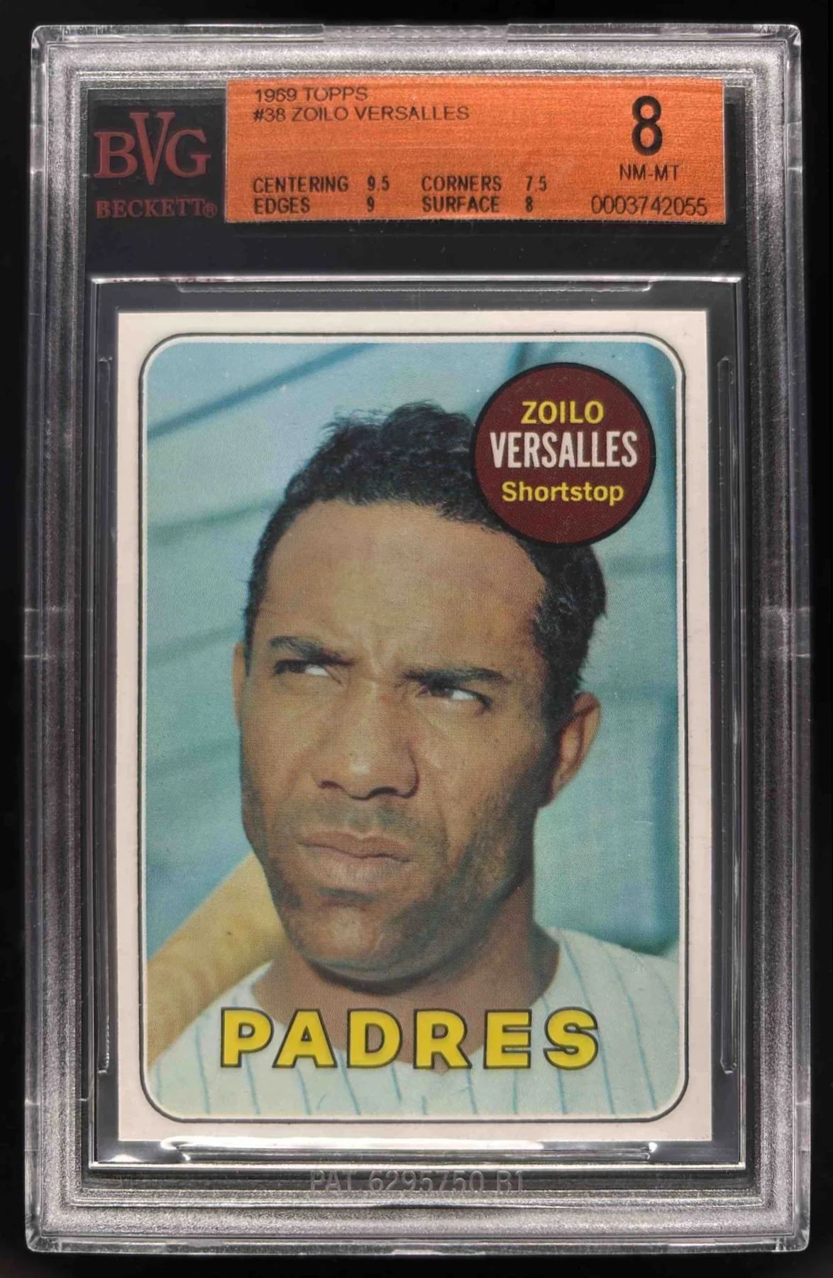 1969 Topps #38 Zoilo Versalles BGS 8