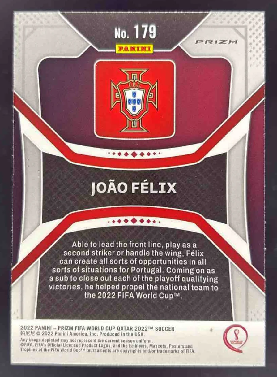 2022 Panini Prizm World Cup Choice Zebra #179 Joao Felix - Image 2