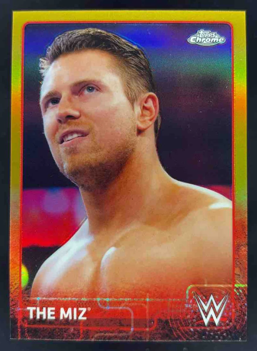 2015 Topps Chrome WWE Gold Refractor #47 The Miz /50