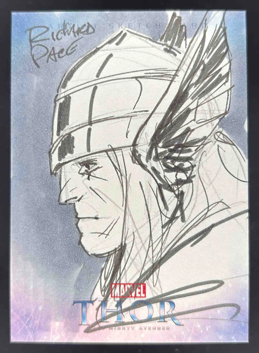 2011 Upper Deck Marvel Thor Sketch Card Artist Autograph Richard Pace Auto 1/1