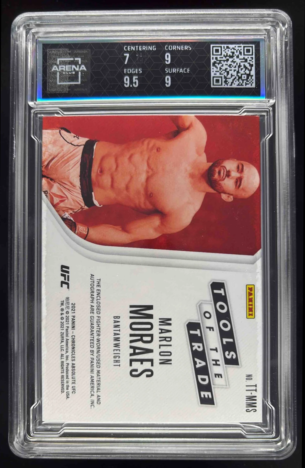 2021 Chronicles UFC Absolute TOTT Prime #TT-MMS Marlon Moraes Auto /10 Arena 7.5 - Image 2