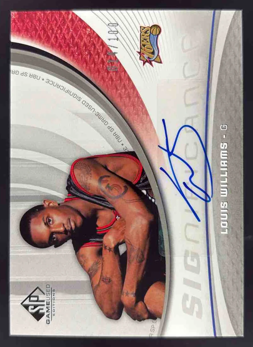 2005-06 SP Game Used SIGnificance #SIG-LU Louis Williams RC Auto /100
