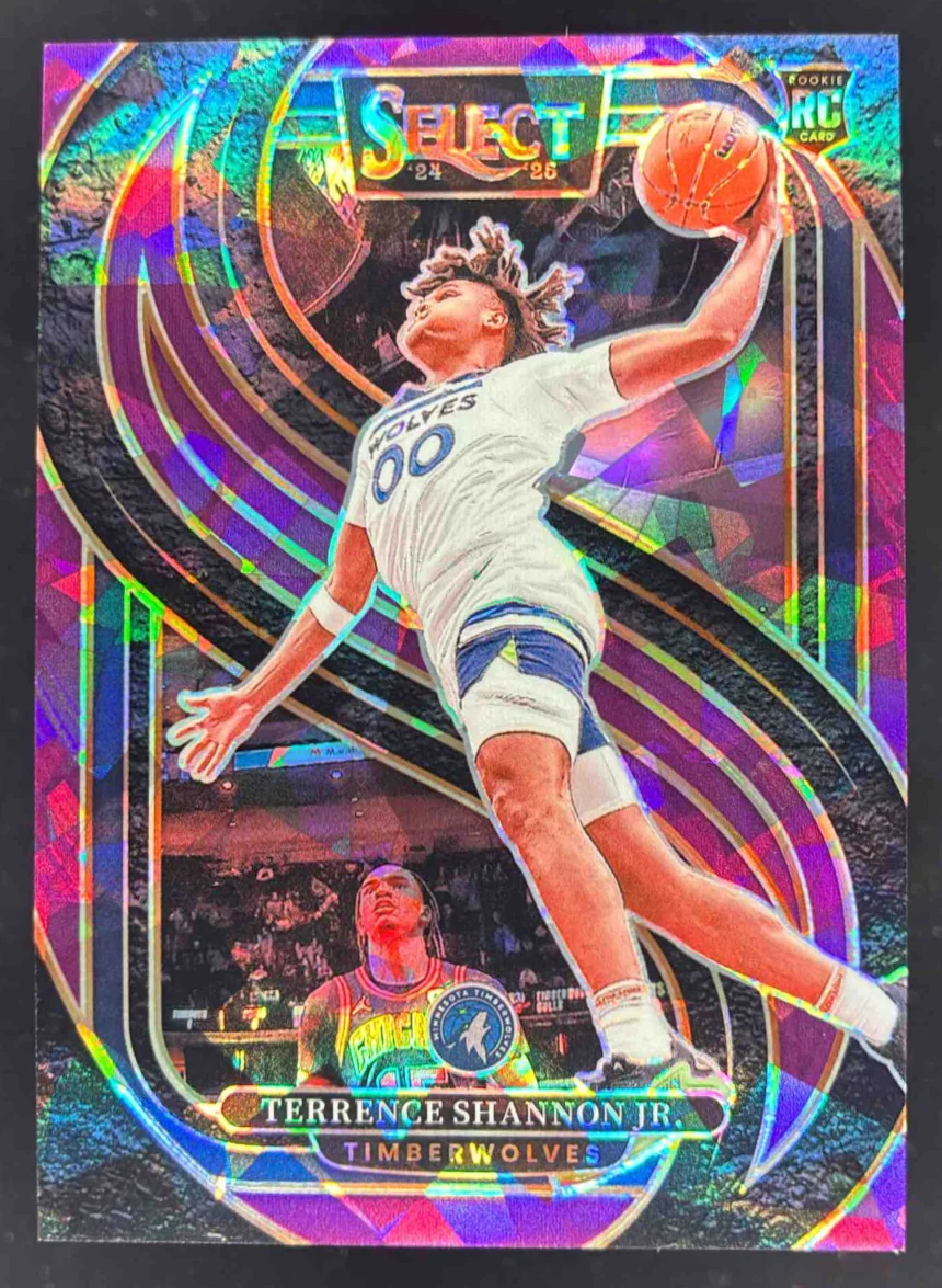 2024-25 Select Premier Purple Cracked Ice Prizm #183 Terrence Shannon Jr. RC /99