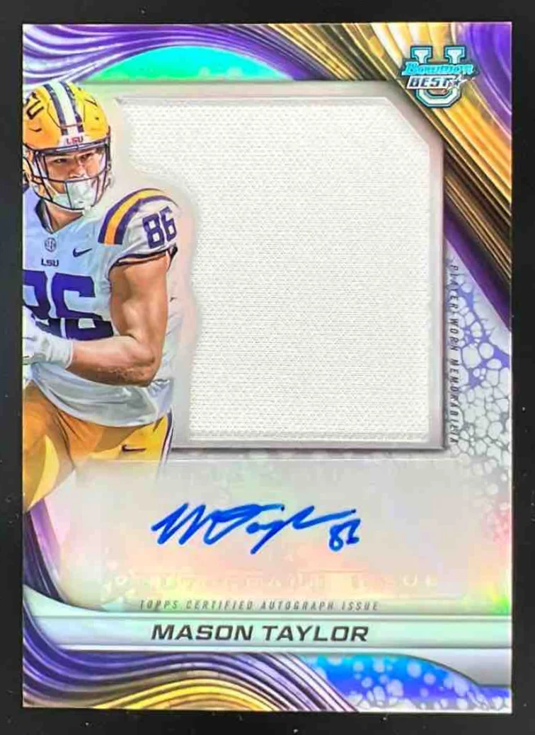 2024 Bowman Best University Prospect Jumbo Relic #PJA-MT Mason Taylor Auto