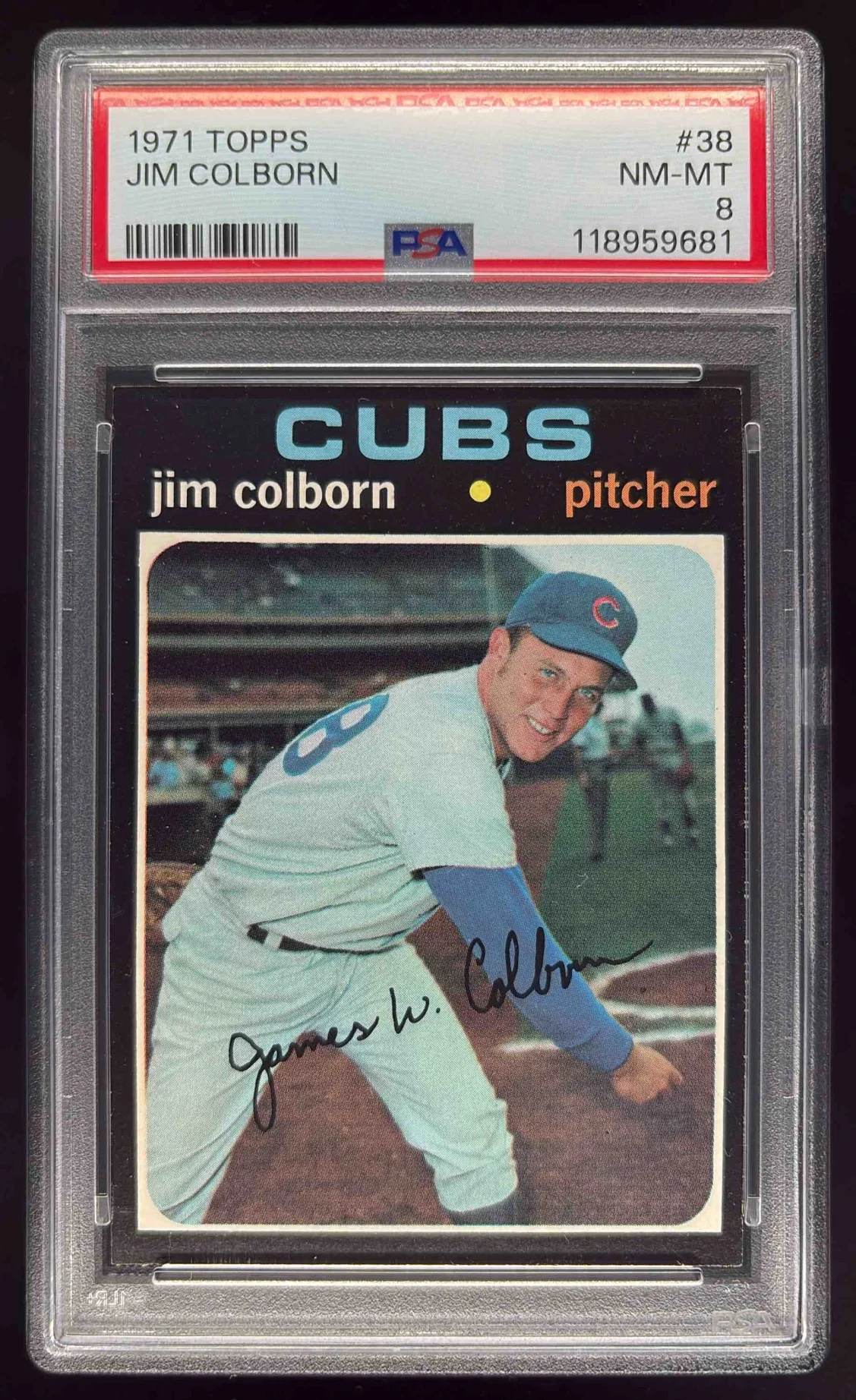 1971 Topps #38 Jim Colborn RC PSA 8