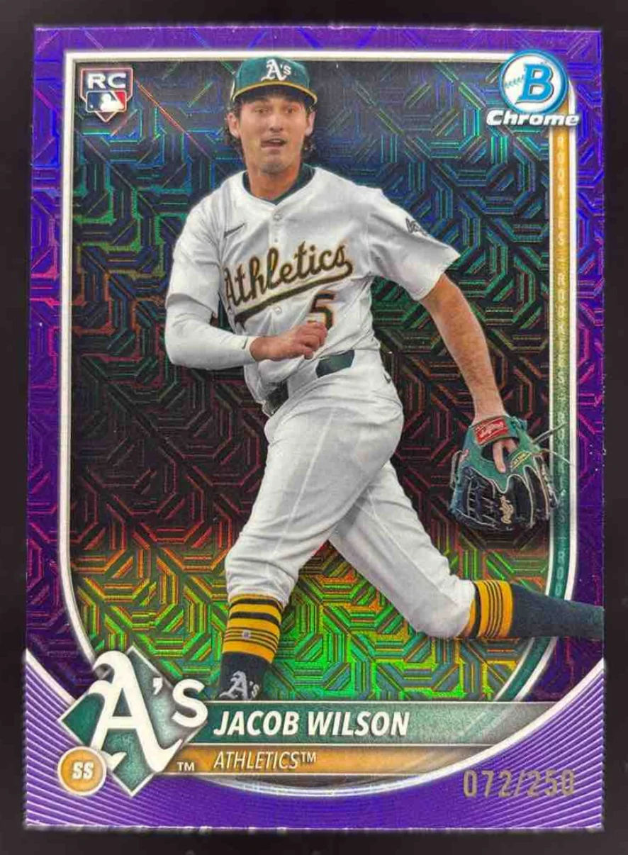 2025 Bowman Mega Box Purple Refractors #9 Jacob Wilson RC /250