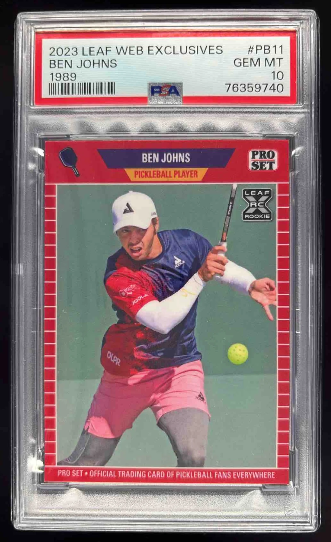 2023 Leaf Web Exclusives Pro Set 1989 Style #PB-11 Ben Johns PSA 10