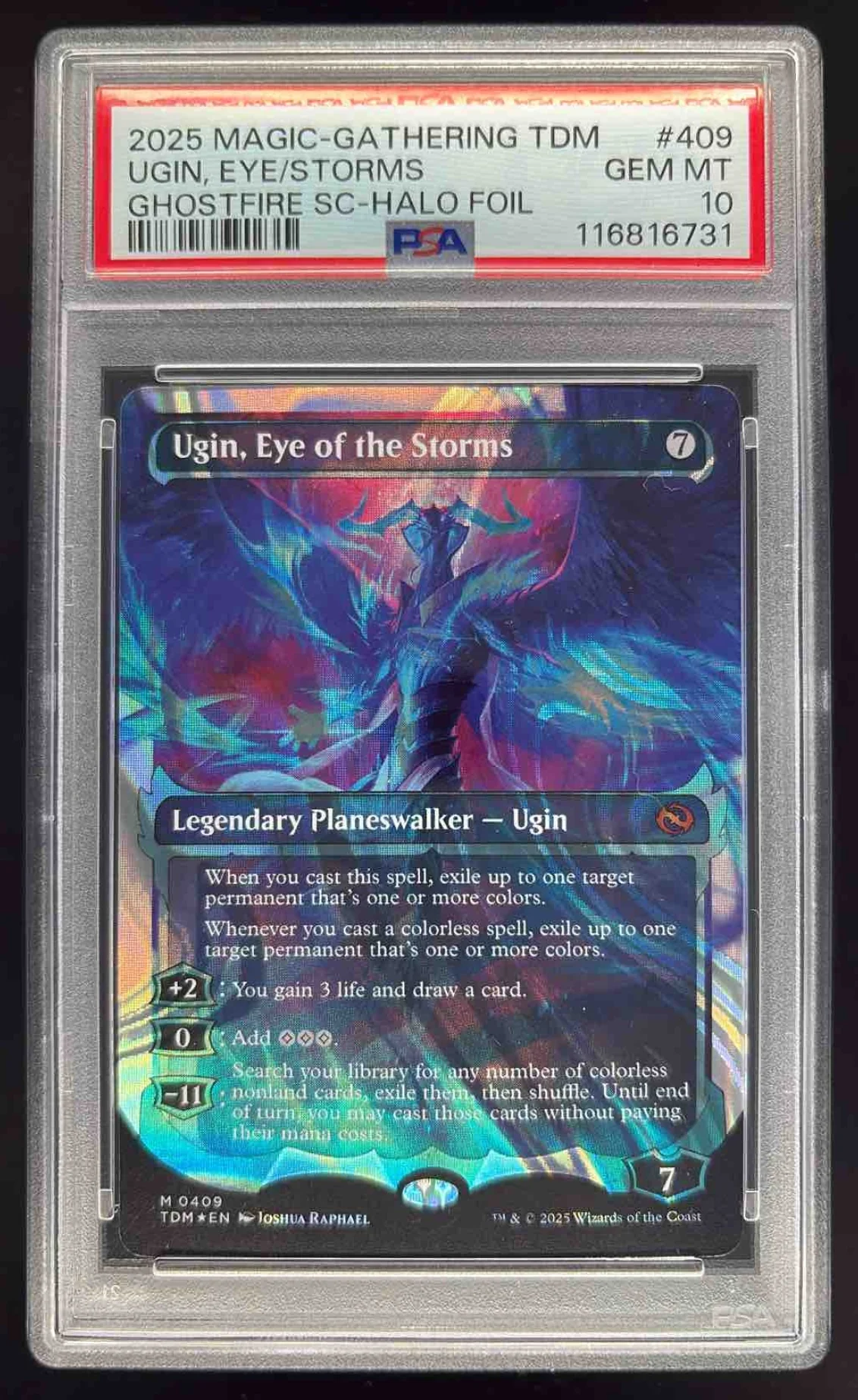 2025 Magic the Gathering Ghostfire Halo Foil #409 Ugin, Eye of the Storms PSA 10