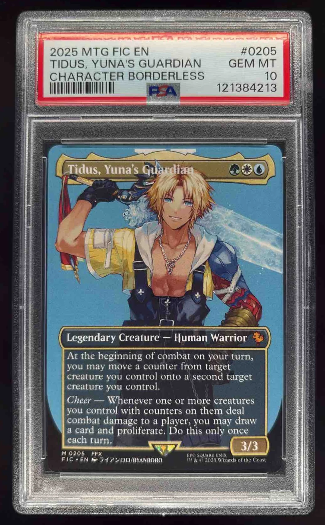 2025 Magic: The Gathering Final Fantasy #205 Tidus Yuna's Guardian BL PSA 10