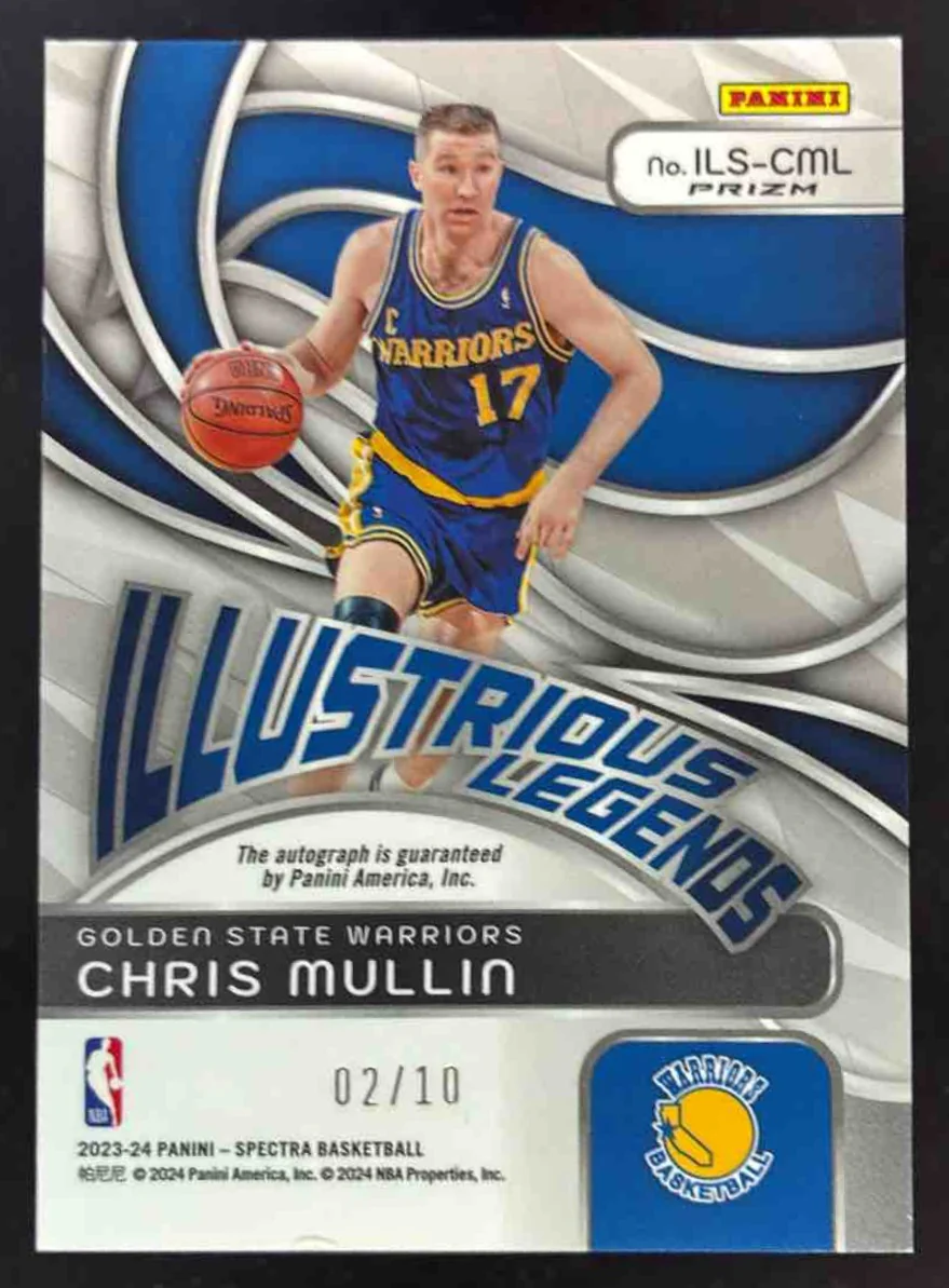 2023 Spectra Illustrious Legends Gold #ILS-CML Chris Mullin Autograph Auto /10 - Image 2