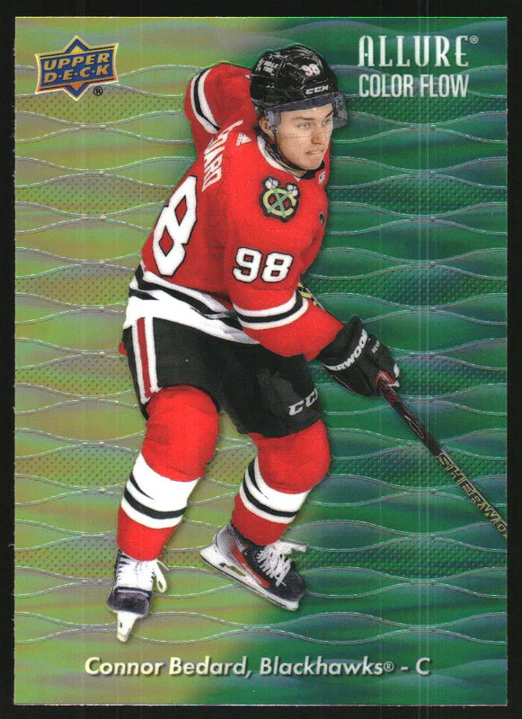 2023-24 Upper Deck Allure Color Flow Yellow Green #CF16 Connor Bedard RC