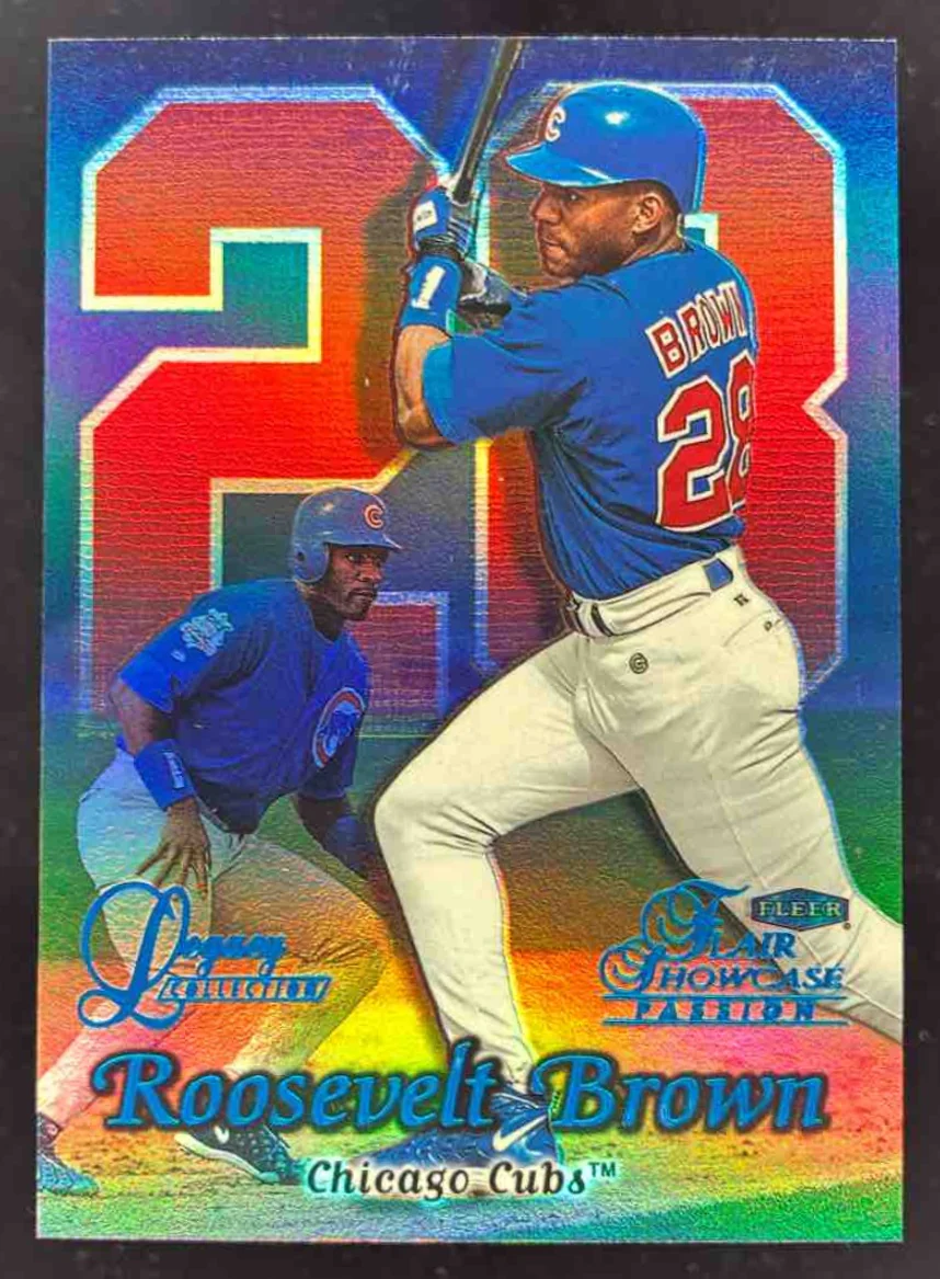 1999 Fleer Flair Showcase Legacy Collection Row 2 #26L Roosevelt Brown RC /99