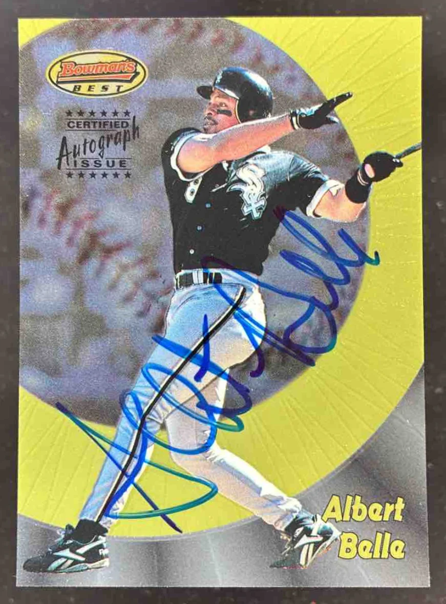 1998 Bowman Bowman's Best Certified Autographs #20 Albert Belle Autograph Auto