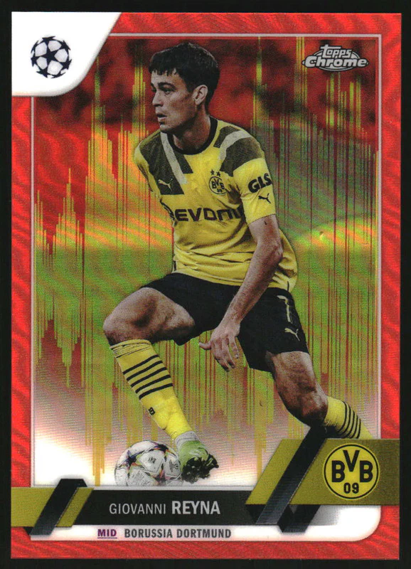 2022-23 Topps Chrome Red Gold Seismic #69 Giovanni Reyna