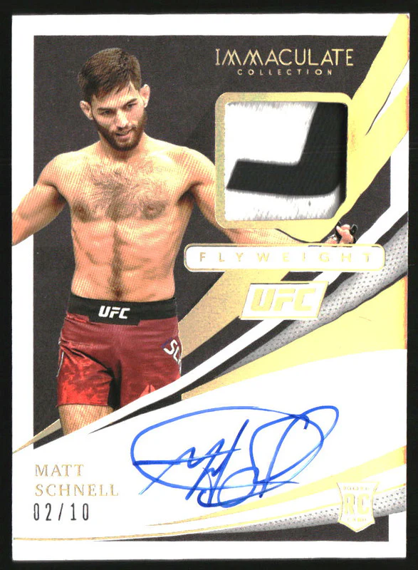 2021 Immaculate Collection UFC Gold #101 Matt Schnell RC Auto /10