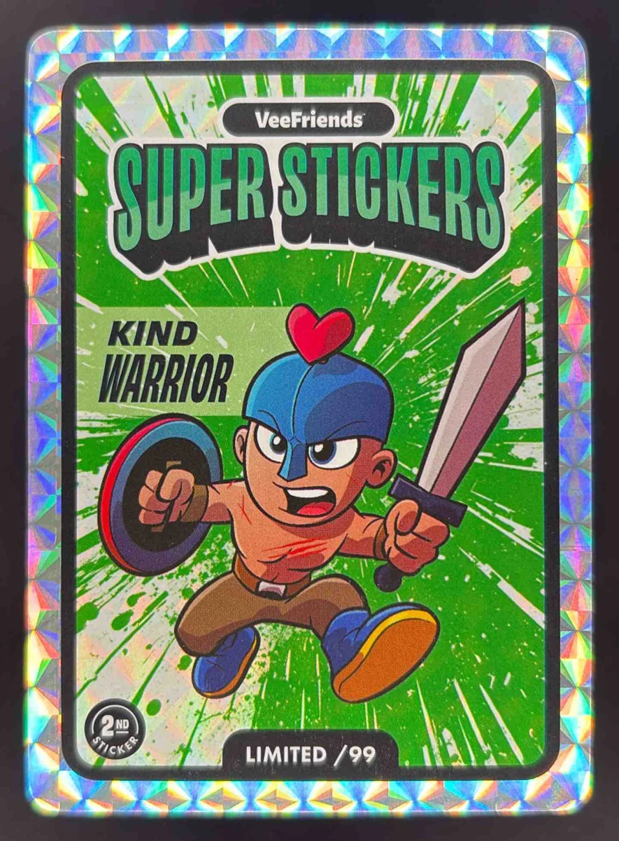 2025 VeeFriends Super Stickers Kin Warrior Limited /99