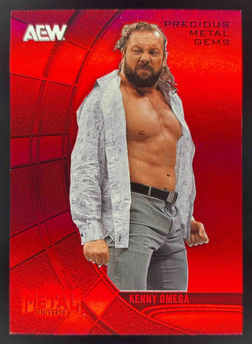 2025 Skybox Metal Universe AEW Wrestling Red PMG #81 Kenny Omega /100