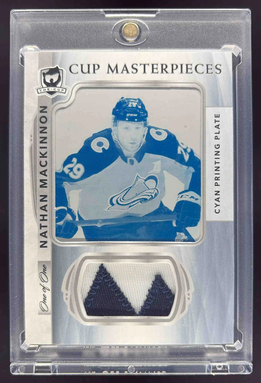 2021 Upper Deck The Cup Dual Sided Printing Plates Cyan #74 Nathan MacKinnon 1/1