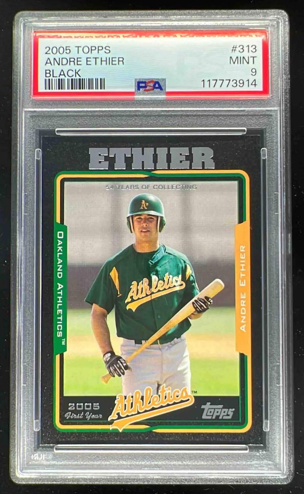 2005 Topps Black #313 Andre Ethier RC /54 PSA 9