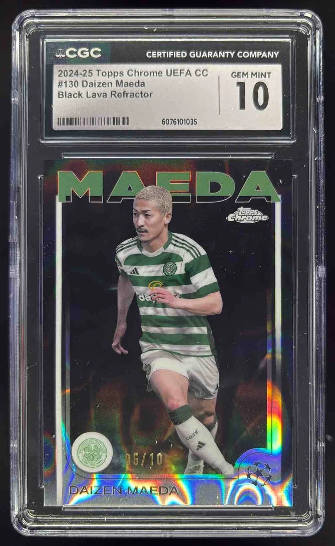 2024-25 Topps Chrome Black Lava Refractor #130 Daizen Maeda /10 CGC 10