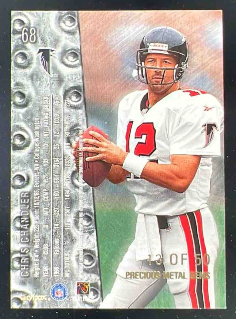 1999 Skybox Metal Universe Precious Metal Gems #146 Chris Chandler /50 - Image 2