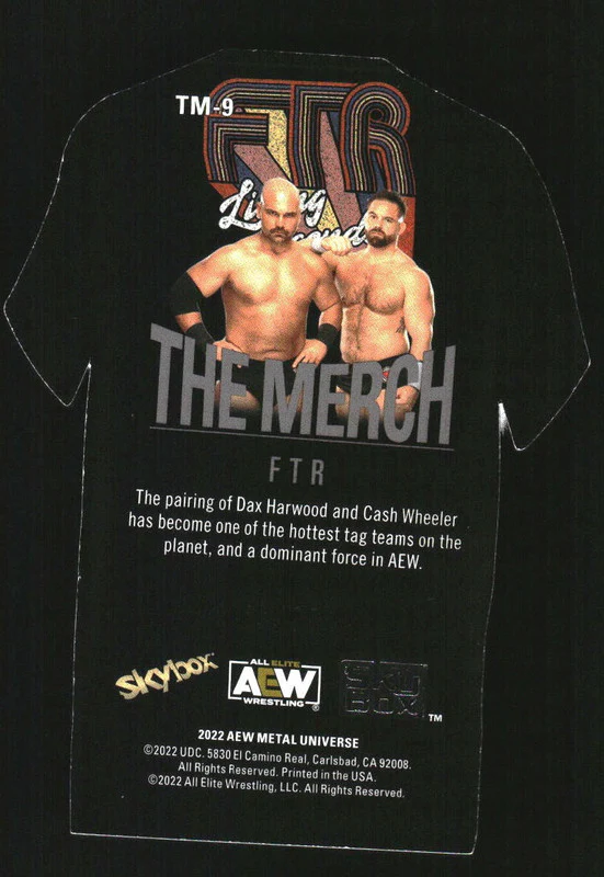 2022 SkyBox Metal Universe AEW The Merch Gold #TM9 FTR /25 - Image 2