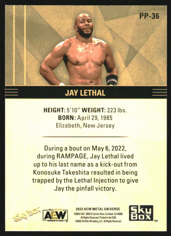 2022 SkyBox Metal Universe AEW SkyBox Premium Star Rubies #PP36 Jay Lethal /50 - Image 2
