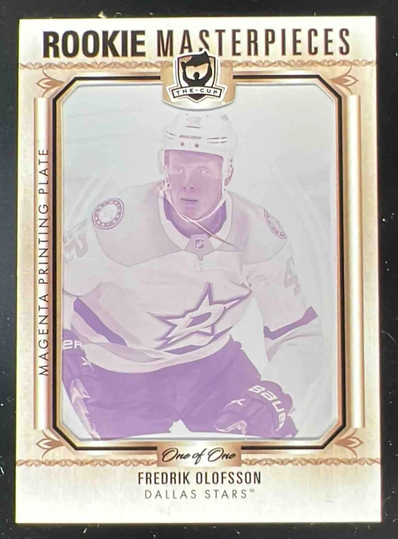 2022-23 The Cup Rookie Masterpieces Printing Plate Magenta Fredrik Olofsson 1/1