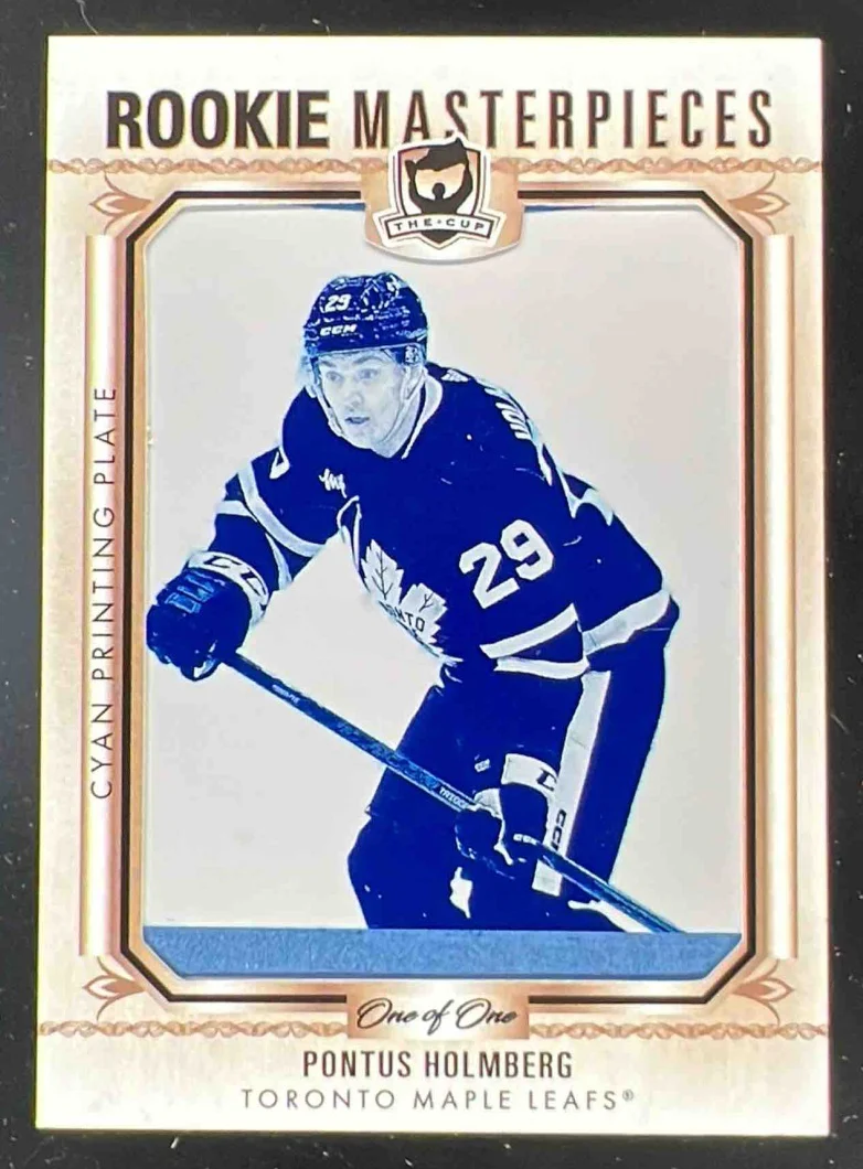 2022-23 The Cup Rookie Masterpieces Printing Plate Cyan Pontus Holmberg 1/1