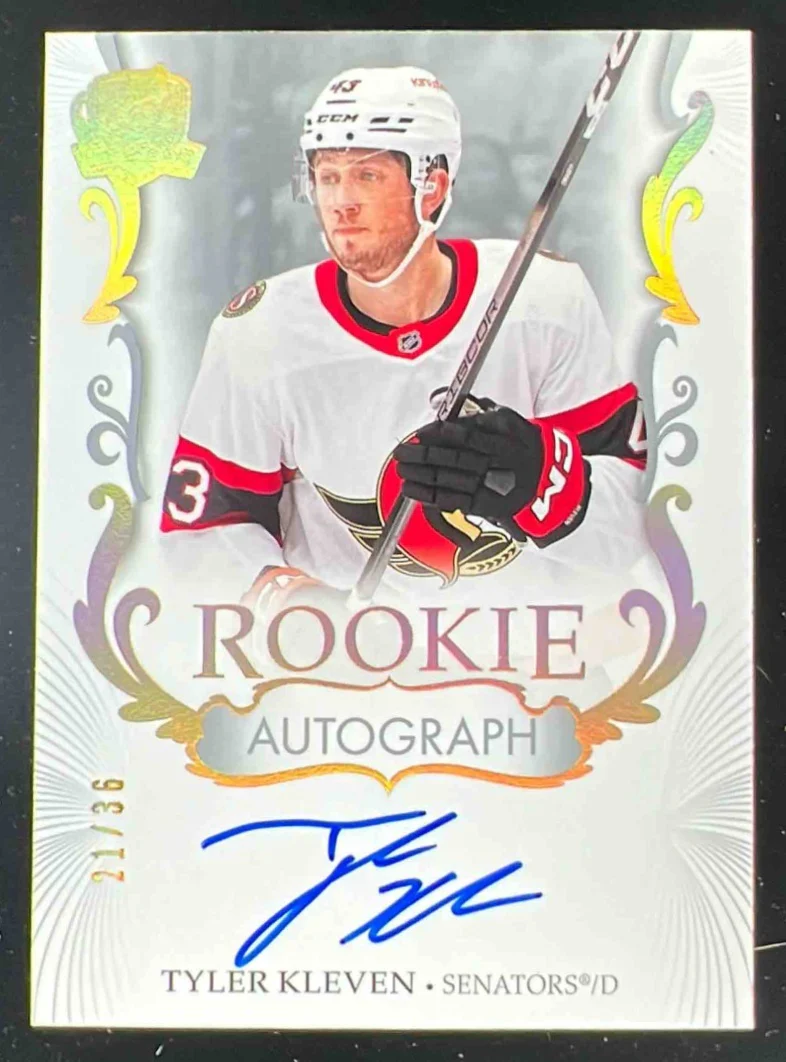 2023-24 The Cup Gold Spectrum Foil #105 Tyler Kleven Autograph RC Auto /36