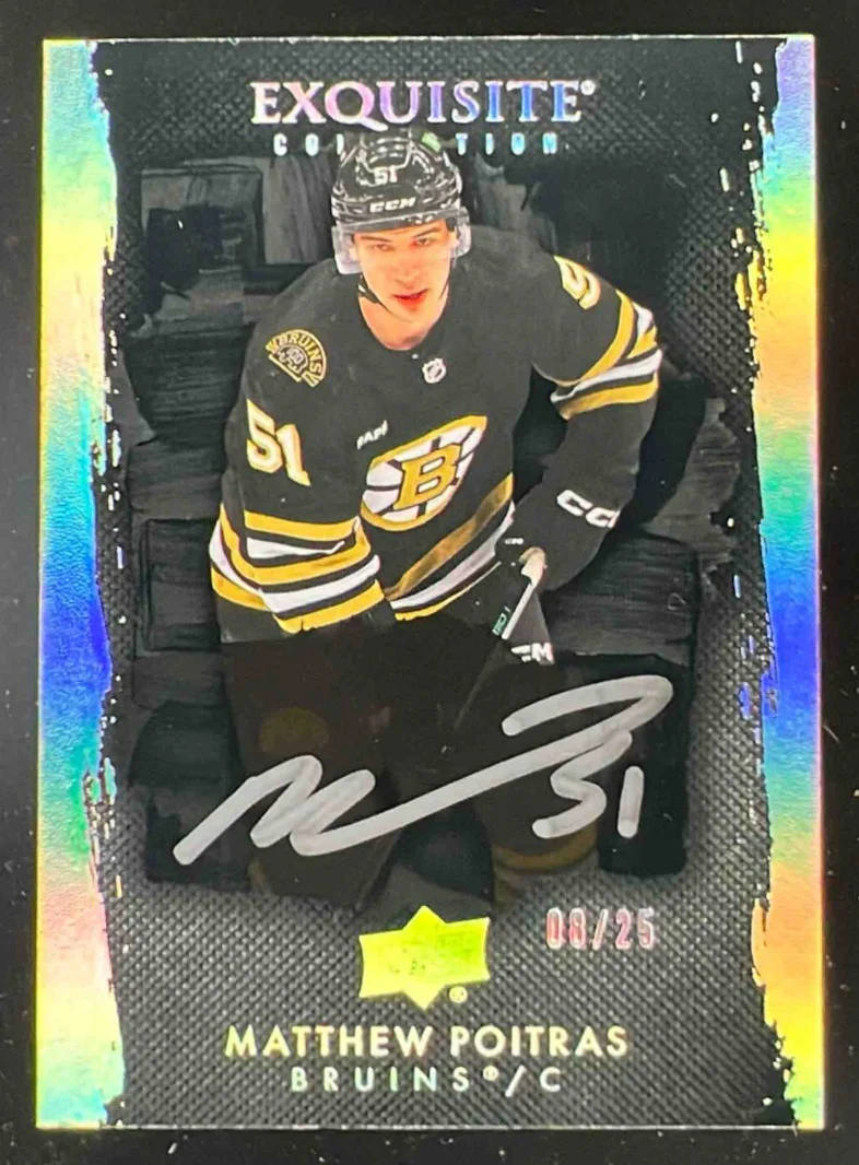 2023-24 The Cup Black Auto #EB-PO Matthew Poitras Autograph Auto /25