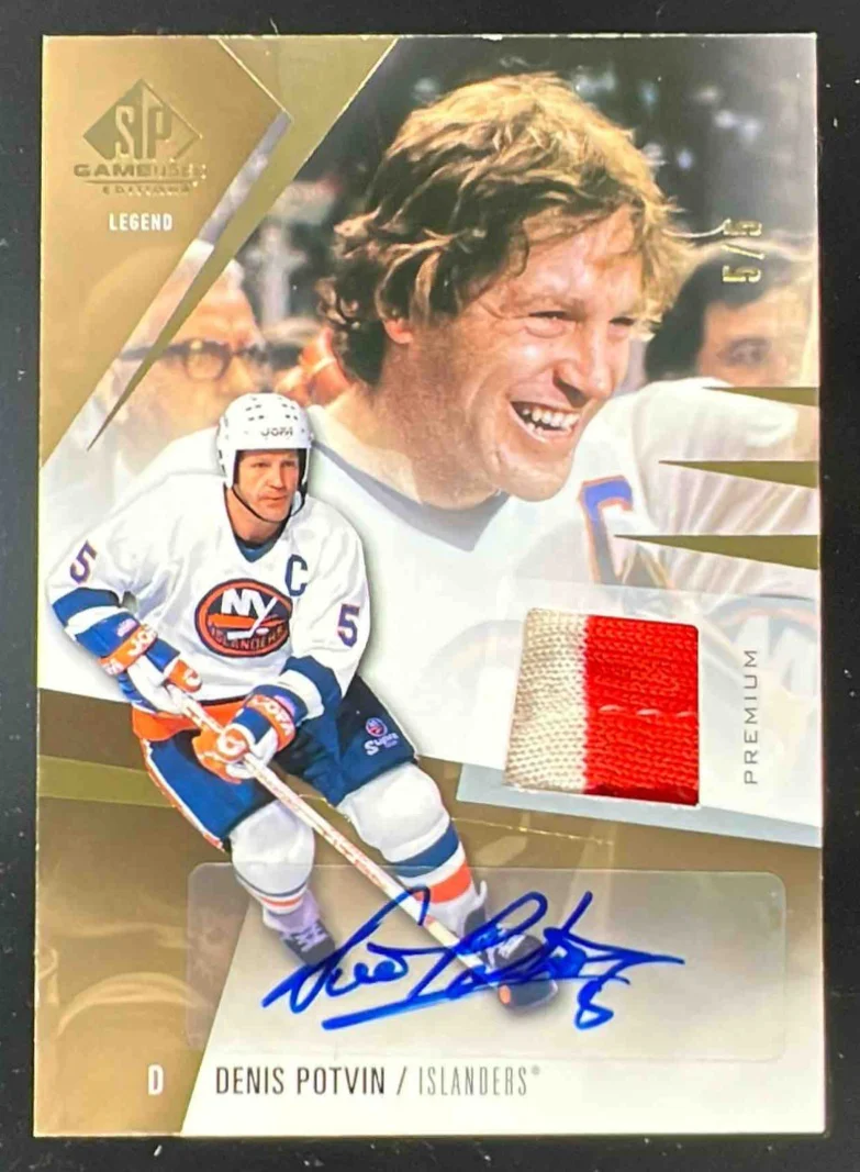 2023-24 Upper Deck SP Game Used Auto Premium Material Denis Potvin Auto /5