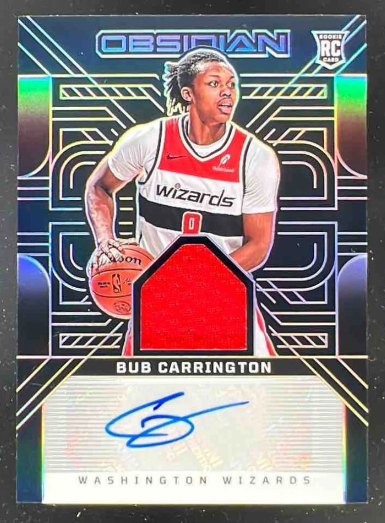 2024-25 Panini Obsidian Rookie Jersey Ink #36 Bub Carrington RC Auto /125
