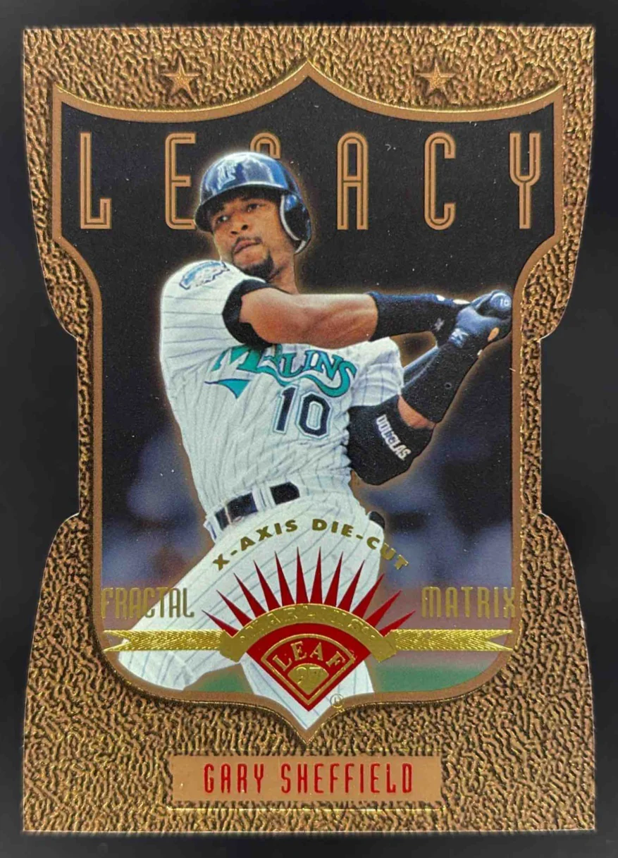 1997 Leaf Fractal Matrix Die Cut #357 Gary Sheffield