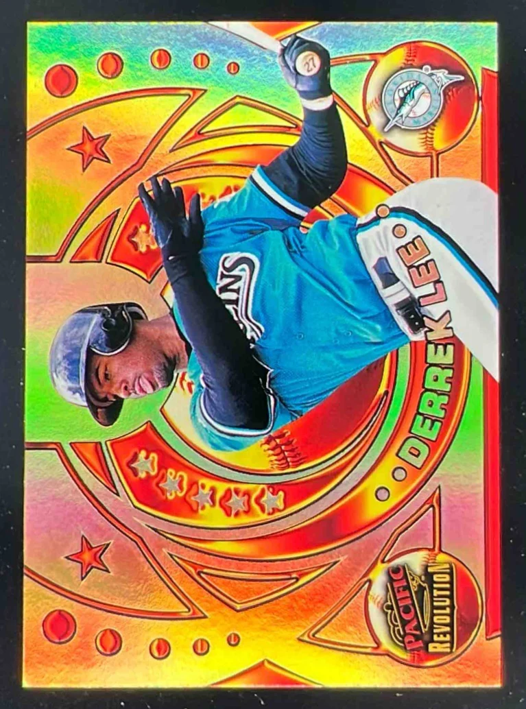 1998 Pacific Revolution Rookies and Hardball Heroes Gold #7 Derrek Lee /50