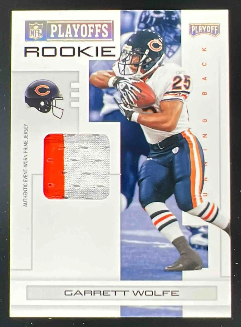 2007 Playoff NFL Playoffs Materials Gold Prime #113 Garrett Wolfe /10