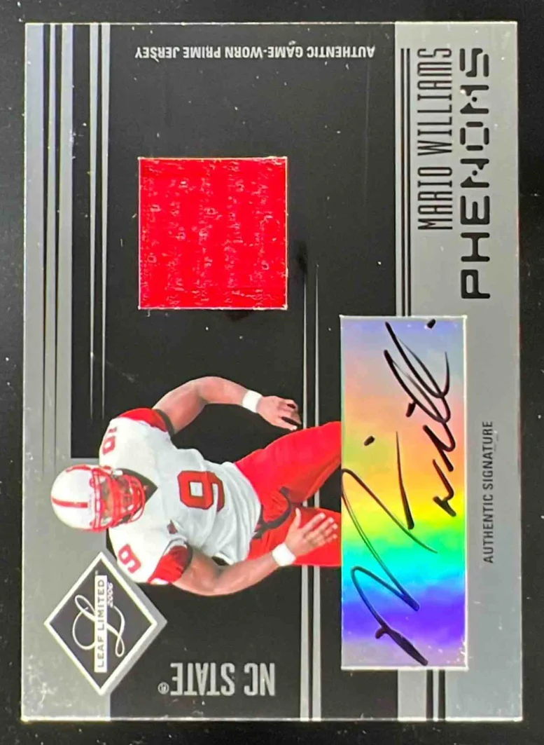 2006 Leaf Limited College Phenoms Autographs #251 Mario Williams RC Auto /50
