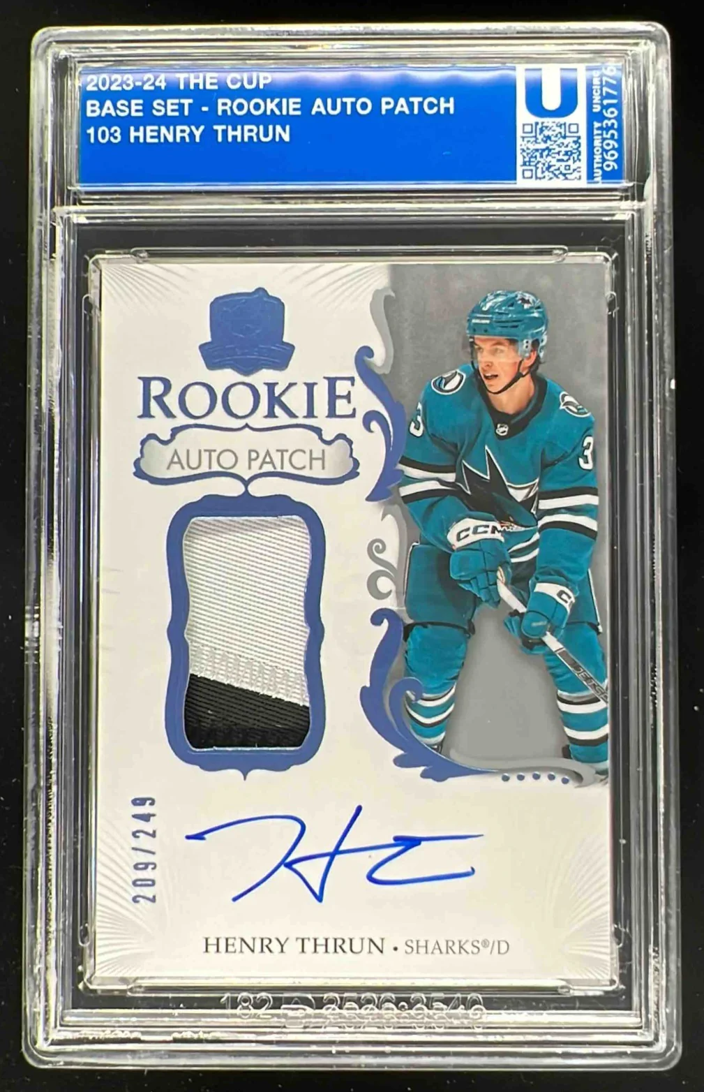2023-24 The Cup #103 Henry Thrun Rookie Patch Auto Autograph Auto /249